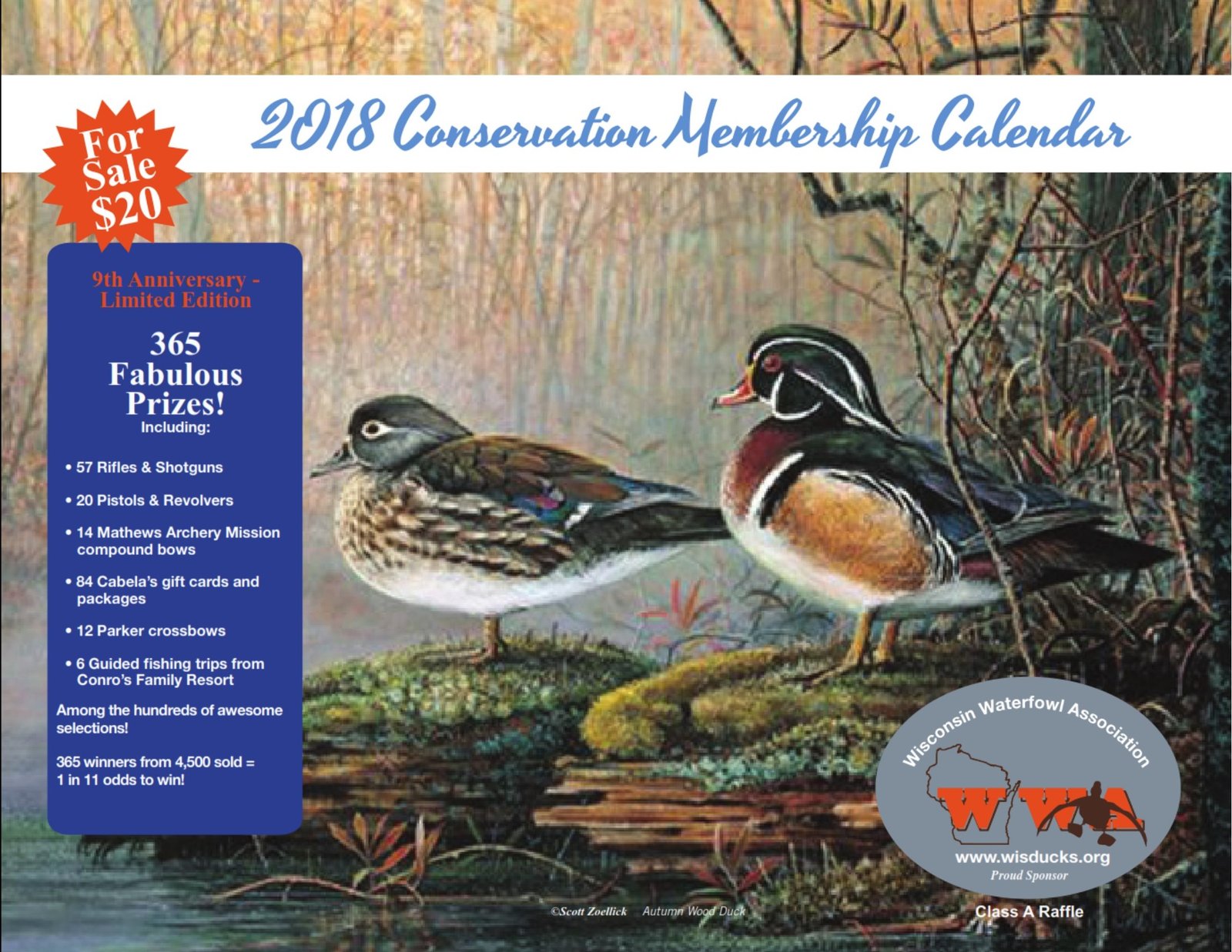 2018 Calendar Cover Wisconsin Waterfowl Association