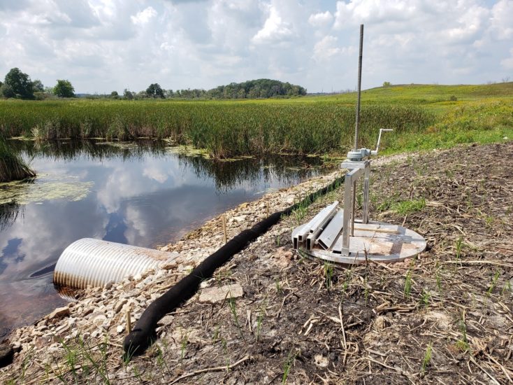 Water control structure Mullet Creek - Wisconsin Waterfowl Association