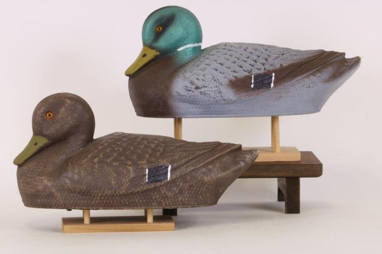 Airduk hen & drake mallard fibermache decoys