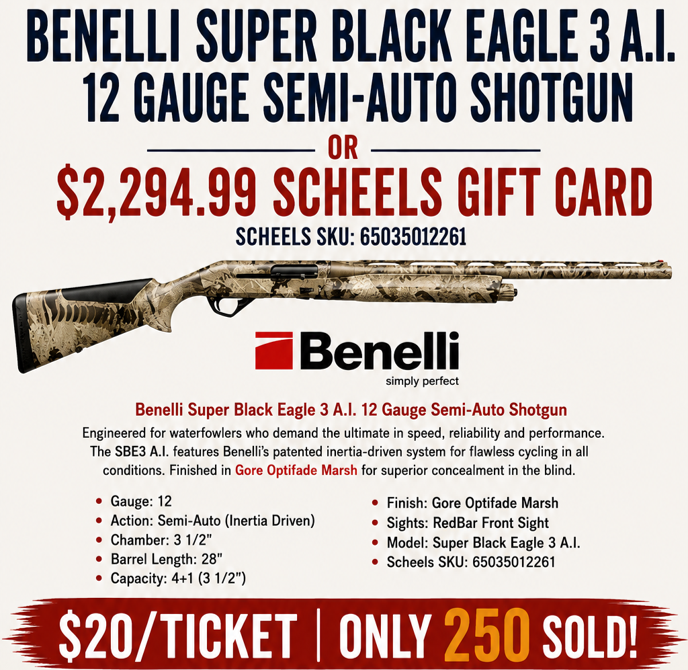 Benelli SBE 3 A.I. Raffle Ticket